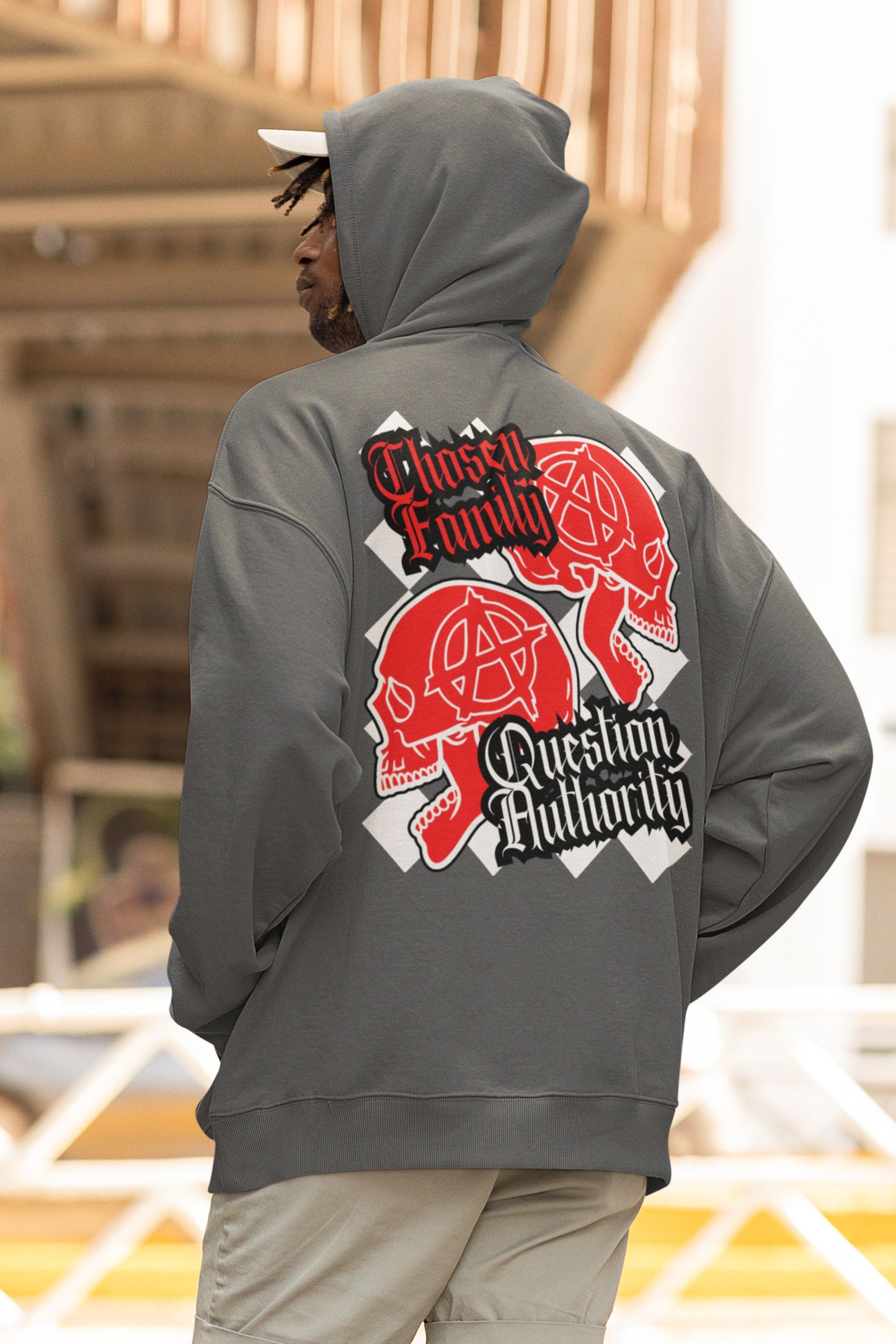 Chosen Family Question Authority Men's Hoodie (Front/Back Print)