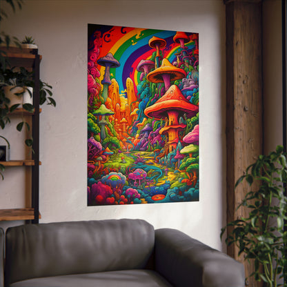 Psychadelic Mushroom Realm Matte Poster