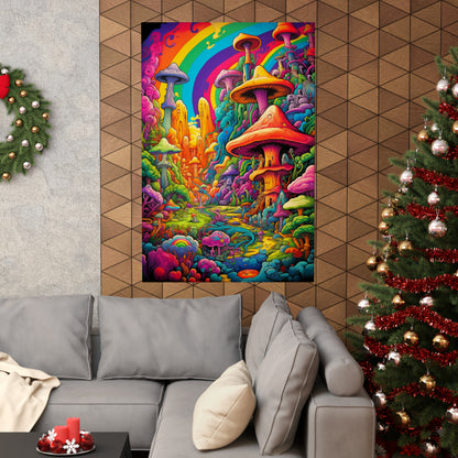 Psychadelic Mushroom Realm Matte Poster