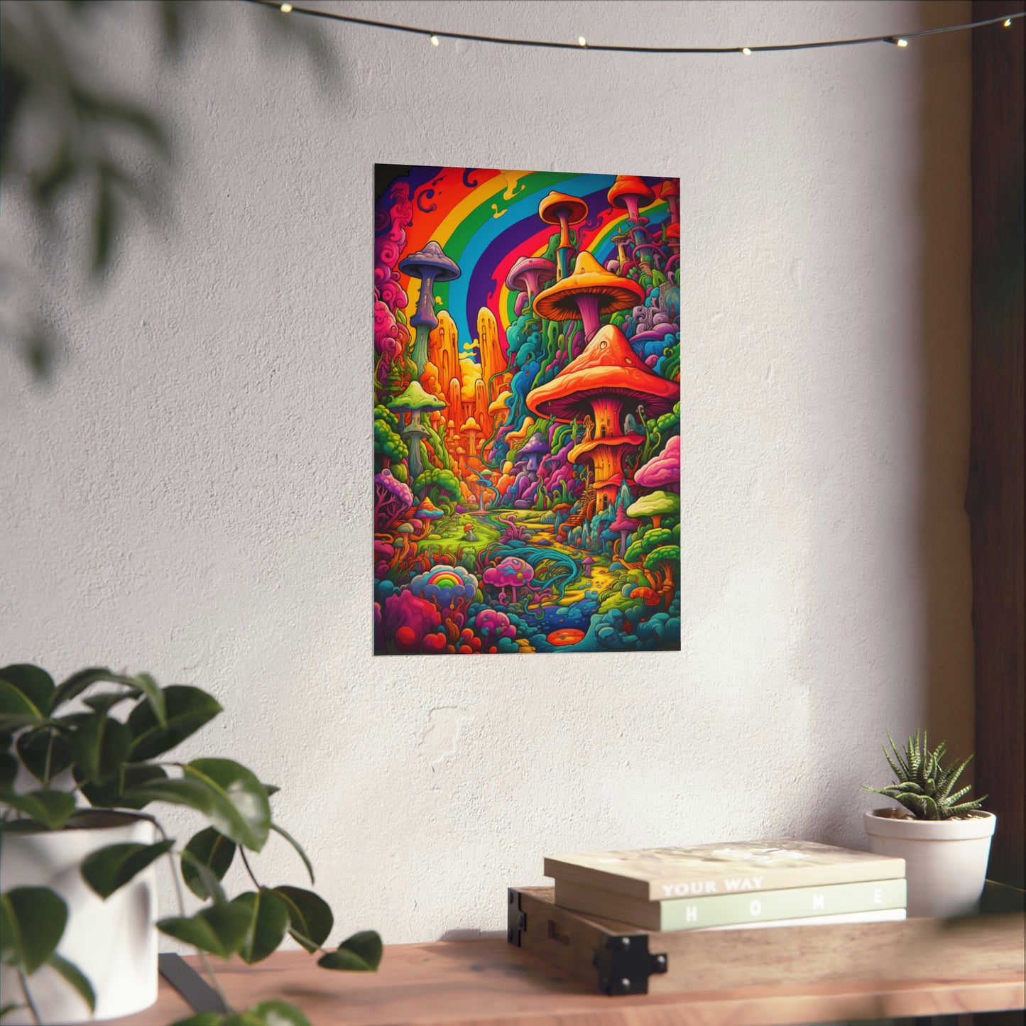 Psychadelic Mushroom Realm Matte Poster