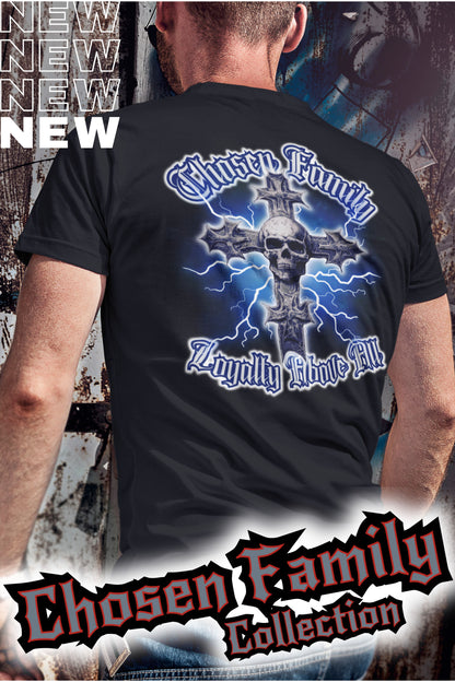 Chosen Family Loyalty Above All Skull & Cross Men's T-Shirt