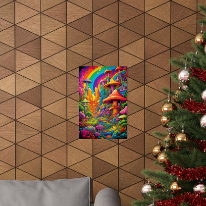 Psychadelic Mushroom Realm Matte Poster