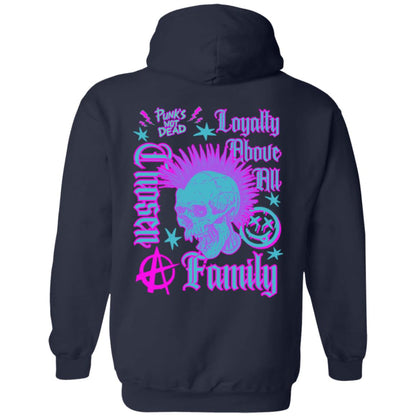 Chosen Family Loyalty Above All (Punk Style) Men's Hoodie (Front/Back Print)