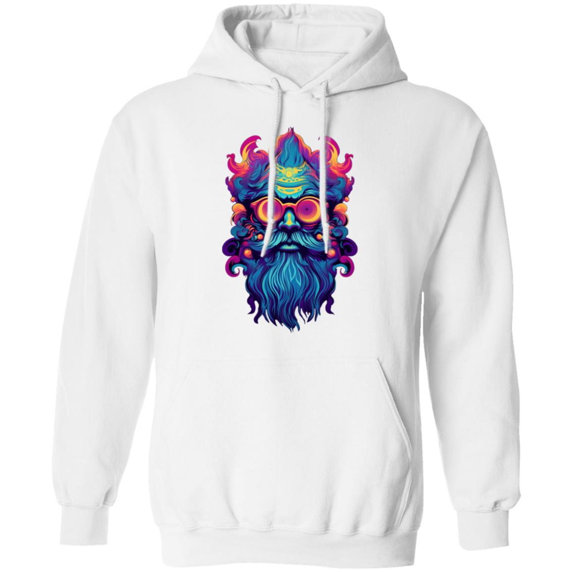 Psychadelic Neon Hipster (AI Art Series #1) Hoodie