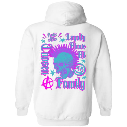 Chosen Family Loyalty Above All (Punk Style) Men's Hoodie (Front/Back Print)