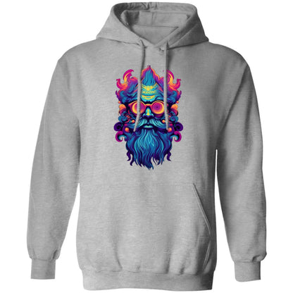 Psychadelic Neon Hipster (AI Art Series #1) Hoodie