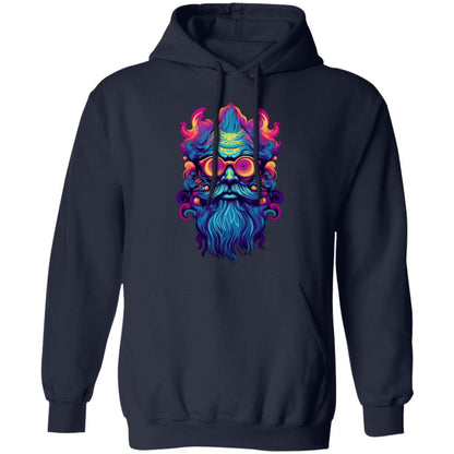 Psychadelic Neon Hipster (AI Art Series #1) Hoodie