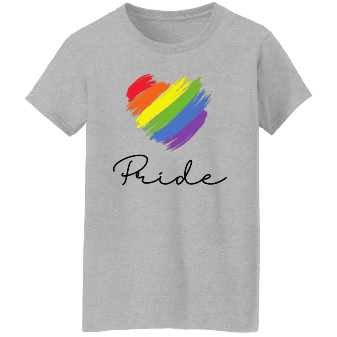 Rainbow Painted Heart Pride Women's T-Shirt