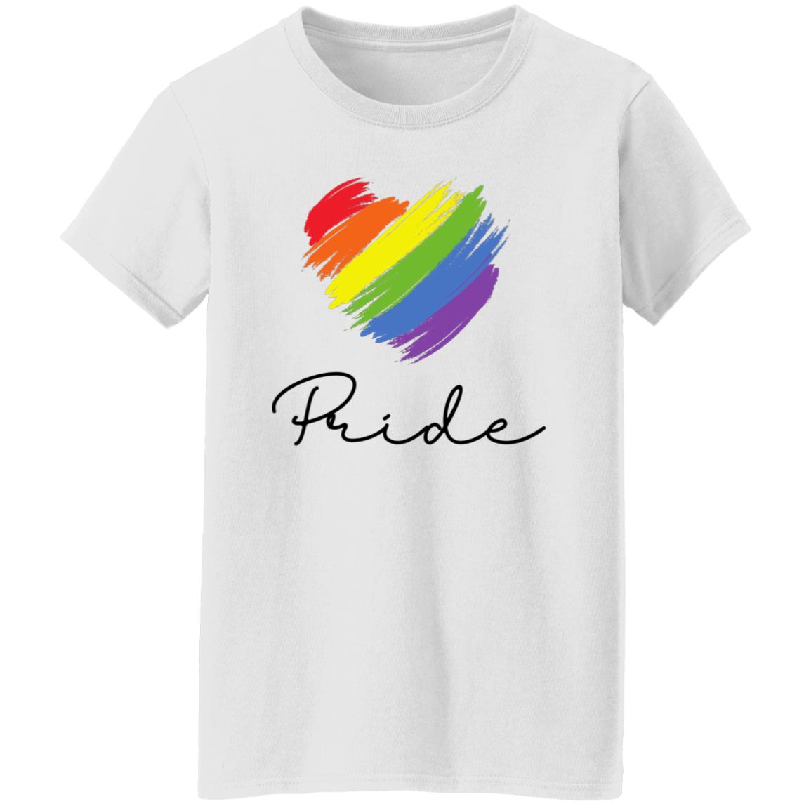 Rainbow Painted Heart Pride Women's T-Shirt