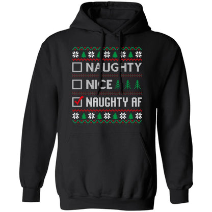 Naughty AF Ugly Christmas Women's Hoodie