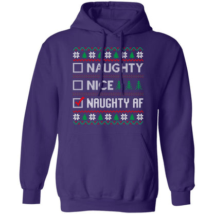 Naughty AF Ugly Christmas Women's Hoodie