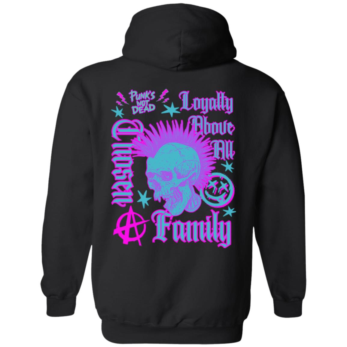 Chosen Family Loyalty Above All (Punk Style) Men's Hoodie (Front/Back Print)