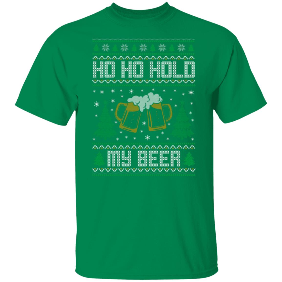 Ho Ho Hold My Beer (Ugly Christmas Style) Men's T-Shirt