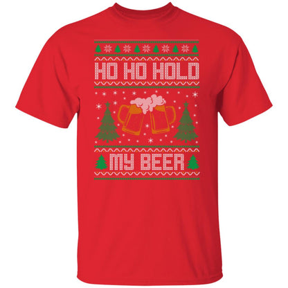 Ho Ho Hold My Beer (Ugly Christmas Style) Men's T-Shirt