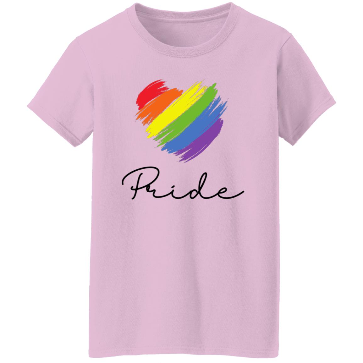 Rainbow Painted Heart Pride Women's T-Shirt