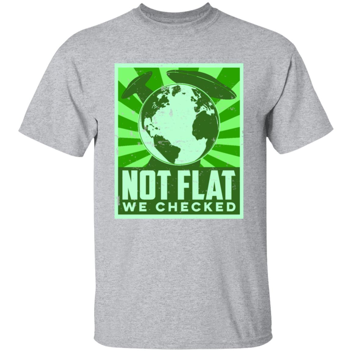 Earth Is Not Flat We Checked (Aliens) Men's T-Shirt