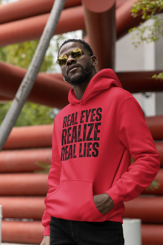 Real Eyes Realize Real Lies Men's Hoodie