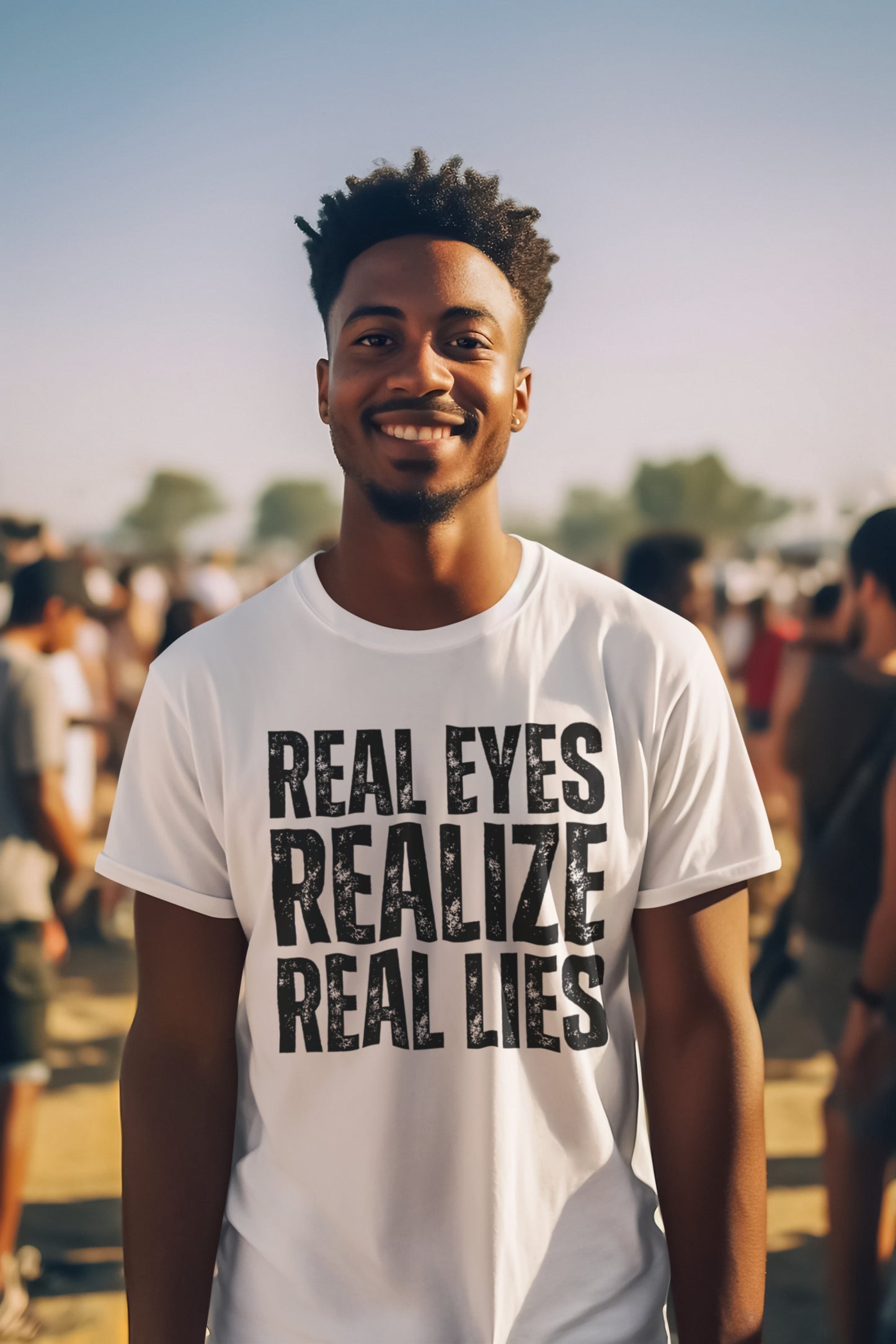 Real Eyes Realize Real Lies Men's T-Shirt