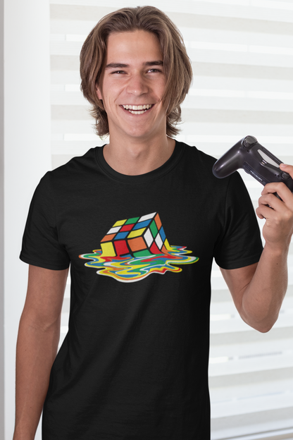 Melting Puzzle Cube Men's T-Shirt