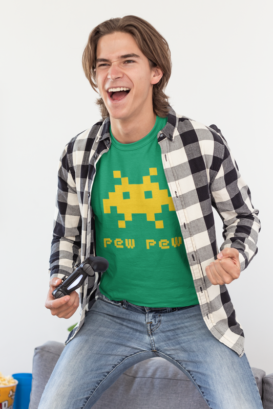 Pew Pew Retro Gaming Men's T-Shirt