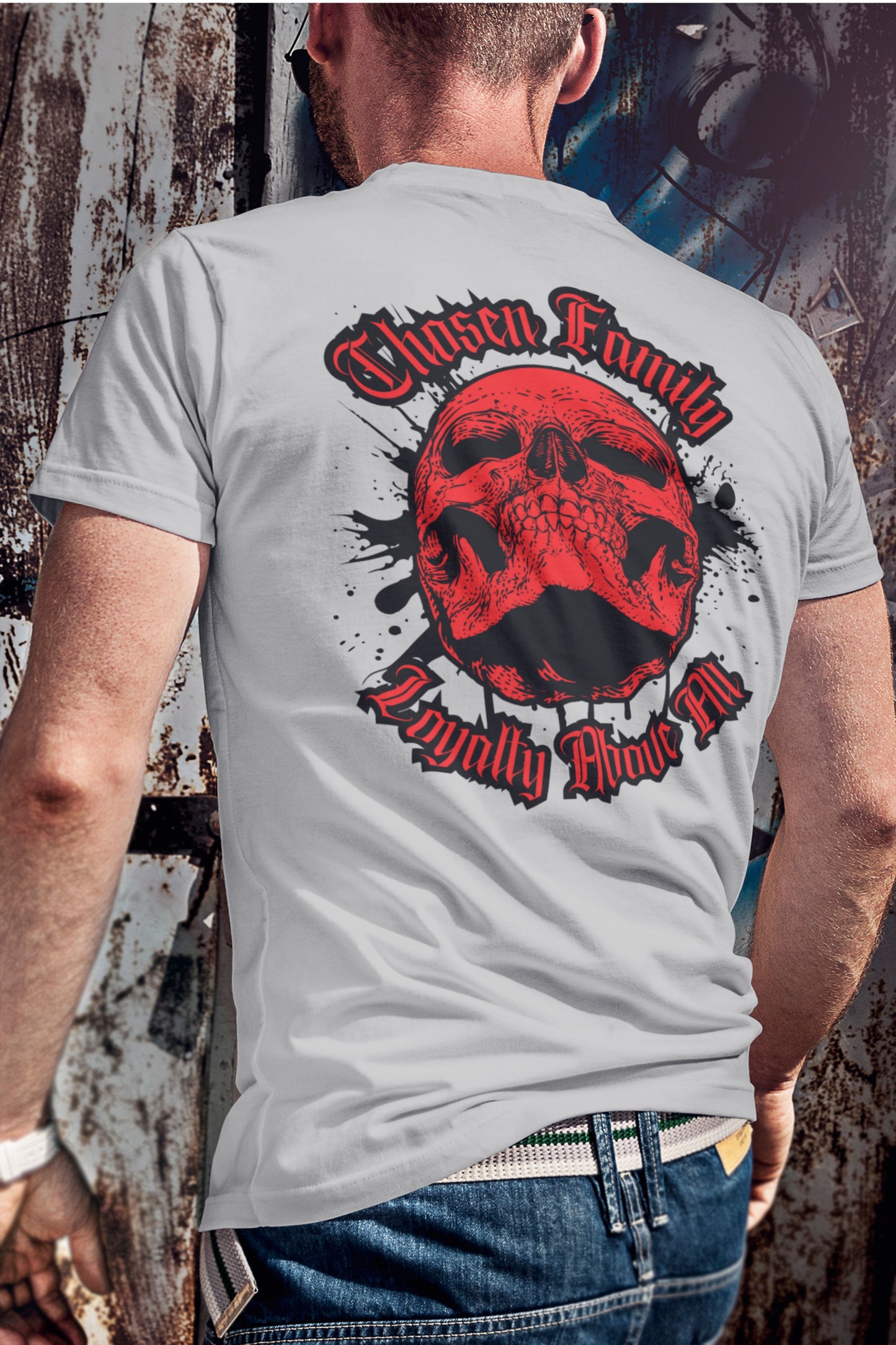 Chosen Family Loyalty Above All Skull Men's T-Shirt