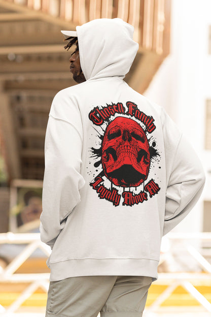 Chosen Family Loyalty Above All Skull Men's Hoodie